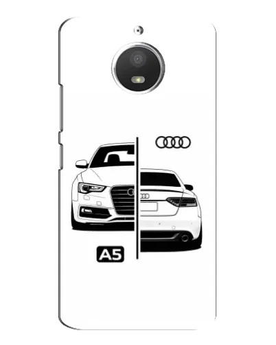 Чехол для Motorola MOTO E4 с картинкой «Audi — контрастный дизайн»