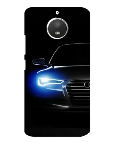 Чехол для Motorola MOTO E4 с картинкой «Неоновый взгляд Audi»