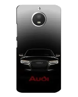 Чехол для Motorola MOTO E4 с картинкой «Audi — градиентный контур»
