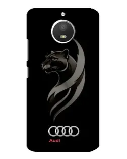 Чехол для Motorola MOTO E4 с картинкой «Графика — пантера и Audi»