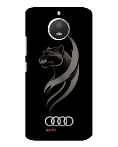 Чехол для Motorola MOTO E4 с картинкой «Графика — пантера и Audi»