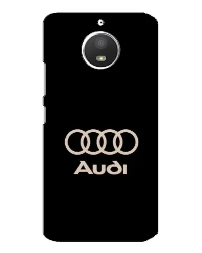Чехол для Motorola MOTO E4 с картинкой «Audi — золотой логотип»