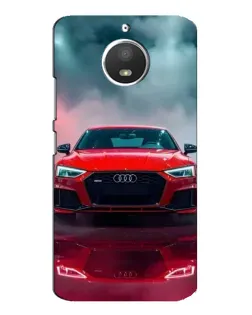 Чехол для Motorola MOTO E4 с картинкой «Audi RS — красный стиль»