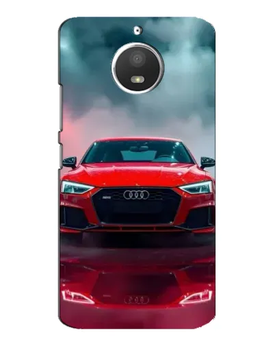 Чехол для Motorola MOTO E4 с картинкой «Audi RS — красный стиль»