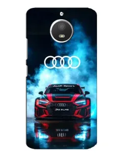 Чехол для Motorola MOTO E4 с картинкой «Audi Sport — неон»