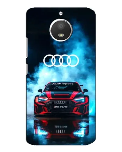 Чехол для Motorola MOTO E4 с картинкой «Audi Sport — неон»