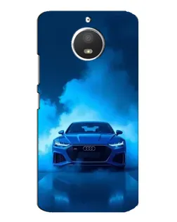 Чехол для Motorola MOTO E4 с картинкой «Audi — голубая энергия»