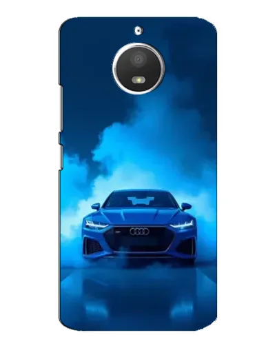 Чехол для Motorola MOTO E4 с картинкой «Audi — голубая энергия»