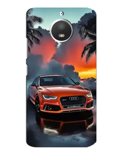 Чехол для Motorola MOTO E4 с картинкой «Audi — закат»