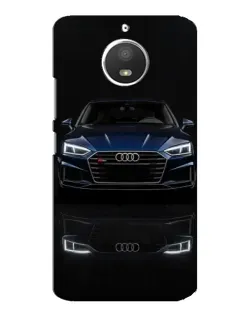 Чехол для Motorola MOTO E4 с картинкой «Audi — ночное отражение»