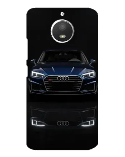 Чехол для Motorola MOTO E4 с картинкой «Audi — ночное отражение»