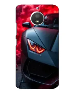 Чехол для Motorola MOTO E4 с картинкой «Lamborghini красное сияние»