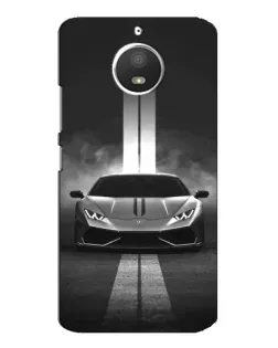 Чехол для Motorola MOTO E4 с картинкой «Lamborghini симметрия дорог»