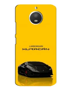 Чехол для Motorola MOTO E4 с картинкой «Lamborghini Huracan черный»