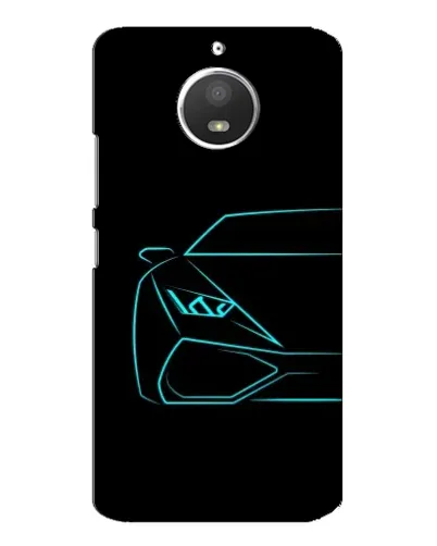 Чехол для Motorola MOTO E4 с картинкой «Голубой силуэт Lamborghini» Чехол для Motorola MOTO E4 с картинкой «Голубой силуэт Lamborghini»