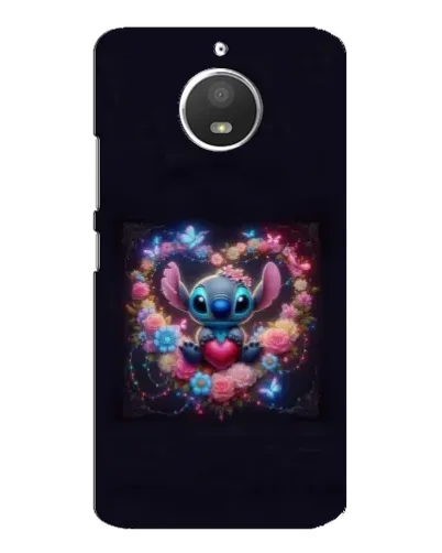 Чехол для Motorola MOTO E4 с картинкой «Stitch в цветах» Чехол для Motorola MOTO E4 с картинкой «Stitch в цветах»