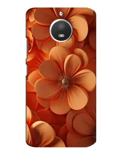 Чехол для Motorola MOTO E4 с картинкой «Оранжевый макро цветок»