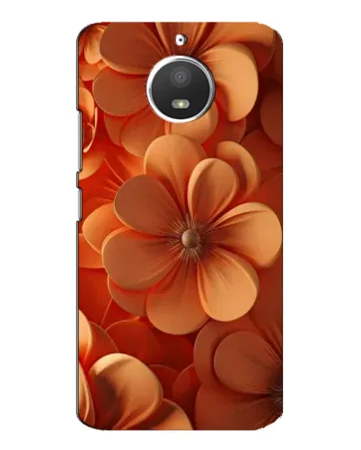 Чехол для Motorola MOTO E4 с картинкой «Оранжевый макро цветок»
