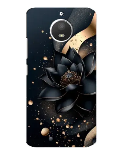 Чехол для Motorola MOTO E4 с картинкой «Черный лотос»