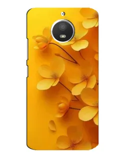 Чехол для Motorola MOTO E4 с картинкой «Золотые лепестки»