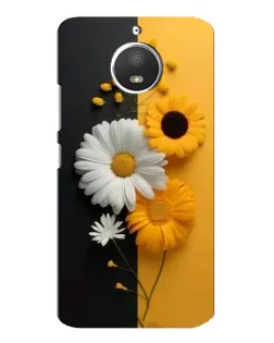 Чехол для Motorola MOTO E4 с картинкой «Подсолнух и ромашка»