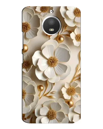 Чехол для Motorola MOTO E4 с картинкой «Белие бумажние  цвети»
