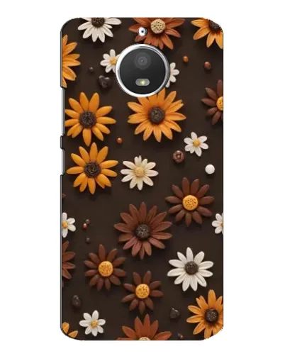 Чехол для Motorola MOTO E4 с картинкой «Узор из маленьких подсолнухов»