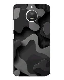 Чехол для Motorola MOTO E4 с картинкой «Темный абстрактный камуфляж»