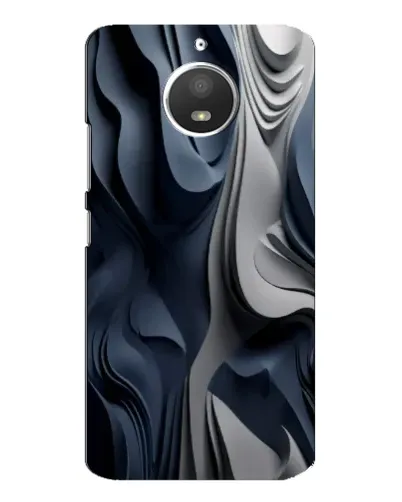 Чехол для Motorola MOTO E4 с картинкой «Объемные синие складки»
