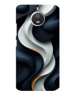 Чехол для Motorola MOTO E4 с картинкой «Объемные черно-белые ленты»
