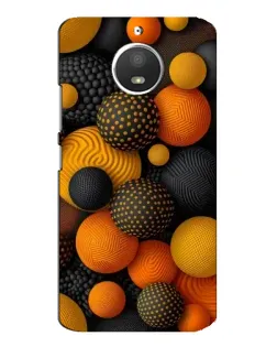 Чехол для Motorola MOTO E4 с картинкой «Объемные оранжевые сферы»