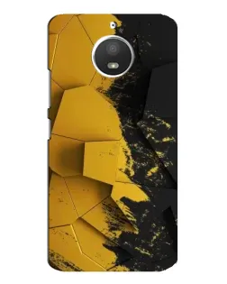 Чехол для Motorola MOTO E4 с картинкой «Золотые осколки геометрии»