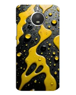 Чехол для Motorola MOTO E4 с картинкой «Жидкое желтое золото»