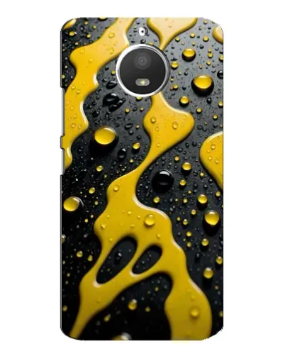 Чехол для Motorola MOTO E4 с картинкой «Жидкое желтое золото»