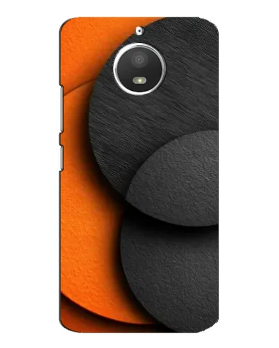 Чехол для Motorola MOTO E4 с картинкой «Геометрия оранжевых кругов»