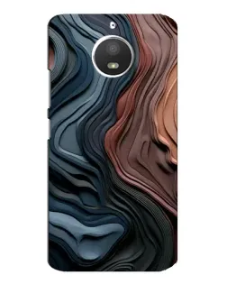 Чехол для Motorola MOTO E4 с картинкой «Цветные волны каньона»