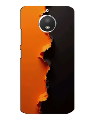 Чехол для Motorola MOTO E4 с картинкой «Оранжевый разлом»