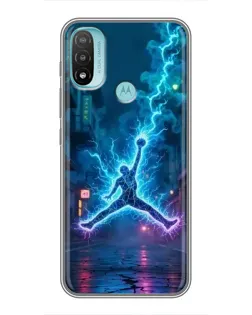 Чохол для Motorola MOTO E40 з картинкою «Jordan Gold Jumpman»