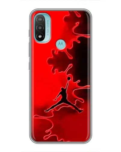 Чехол для Motorola MOTO E40 с картинкой «Jordan Red Smoke»