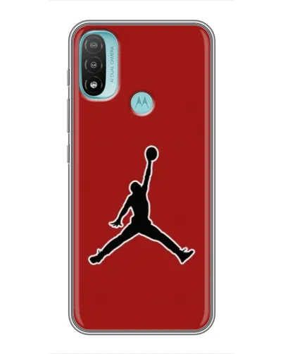 Чехол для Motorola MOTO E40 с картинкой «Jordan Red Back»