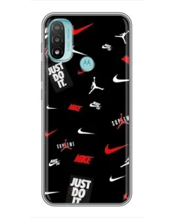 Чехол для Motorola MOTO E40 с картинкой «Nike Mix Pattern»