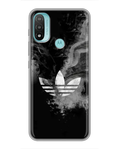 Чехол для Motorola MOTO E40 с картинкой «Абстрактный дым Adidas»