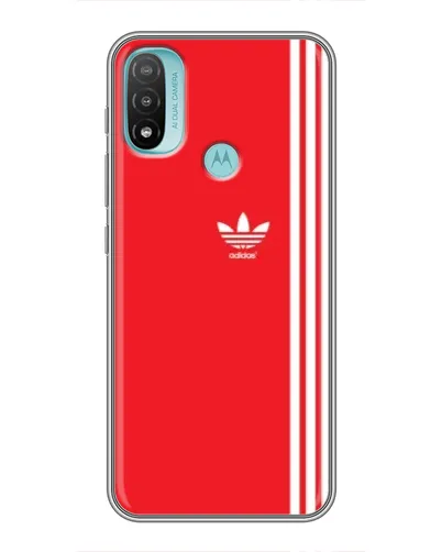 Чехол для Motorola MOTO E40 с картинкой «Красный минимализм Adidas»