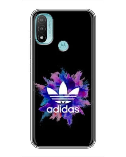 Чехол для Motorola MOTO E40 с картинкой «Взрыв красок Adidas»
