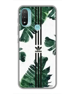 Чехол для Motorola MOTO E40 с картинкой «Пальмовые листья адидас»