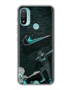 Чохол для Motorola MOTO E40 з картинкою «Спортивний арт Nike»