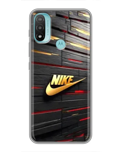 Чехол для Motorola MOTO E40 с картинкой «Золотой Nike на металле» Чехол для Motorola MOTO E40 с картинкой «Золотой Nike на металле»