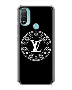 Чехол для Motorola MOTO E40 с картинкой «LV — печать стиля»