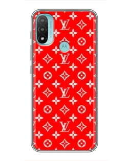 Чехол для Motorola MOTO E40 с картинкой «Яркий паттерн LV»