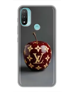 Чехол для Motorola MOTO E40 с картинкой «Красное яблоко LV»